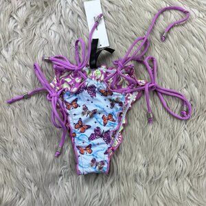 NWT Urban Outfitters Mixed Print Strappy Bikini Bottom